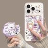 Purple magnetic mobile phone case is suitable for iPhone11promax transparent 11 Apple 11 with bracket 11 women's 11 sets