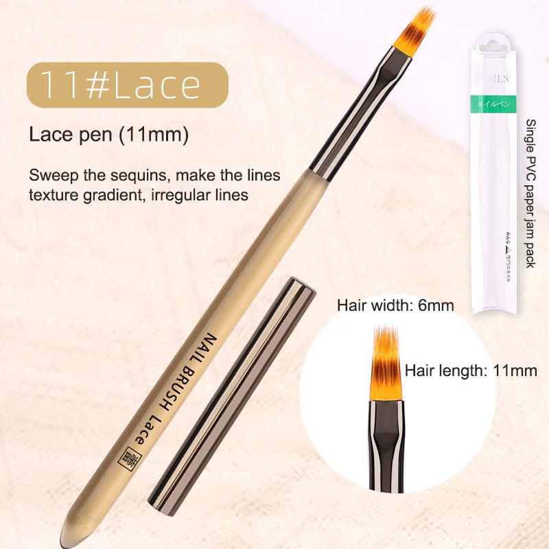 UV Gel Nail Art Brush Acrylic Drawing Painting French Line/Flower Pen Nails Tip Gradient Build Light Therapy Manicure Brush