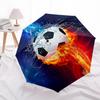 1pc Soccer Ball, Fire Automatic Open/Close Umbrella with One-Touch Button, Compact Folding Canopy, Sturdy 8-Rib Windproof Design S48