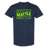 Seattle Wave - Sport Football Short Sleeve T Shirt - Navy