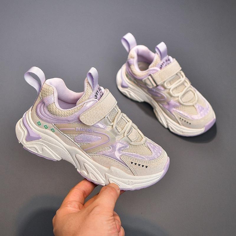 Dad Shoes Spring and Autumn Fashion Mesh Breathable Girls Sneakers Medium and Older Children's Casual Shoes