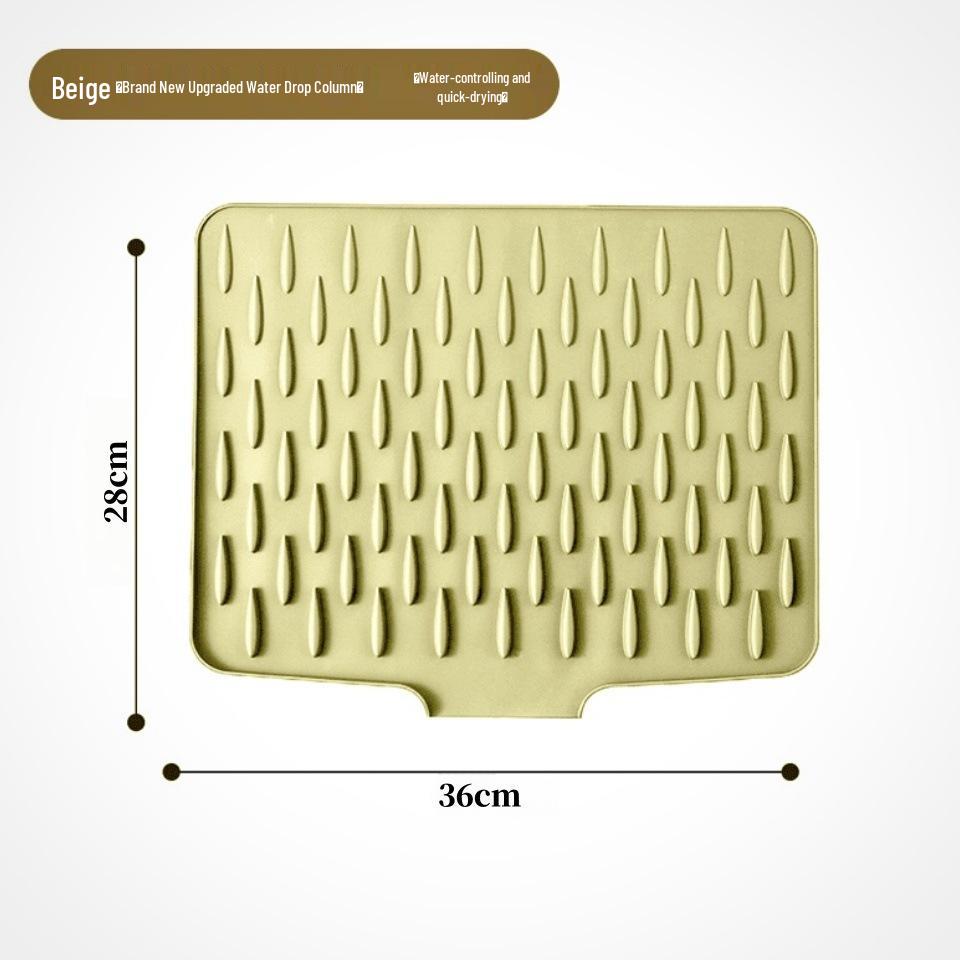 Countertop Raised Slope Draining Mat – Heat-Resistant, Non-Slip, Thickened Pad for Kitchens