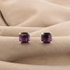 Amethyst Gemstone 925 Sterling Silver Handmade Women's Jewelry Pretty Studs Earring 1" For Anniversary Gift EE-181-6