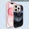 LZ3 Black Cat Green Eyes Soft Phone Case for Samsung S24 Ultra S23 Plus S21 FE A16 A54 A52 A06 Infinix Hot 40 30i Lens Protection Shockproof Cover