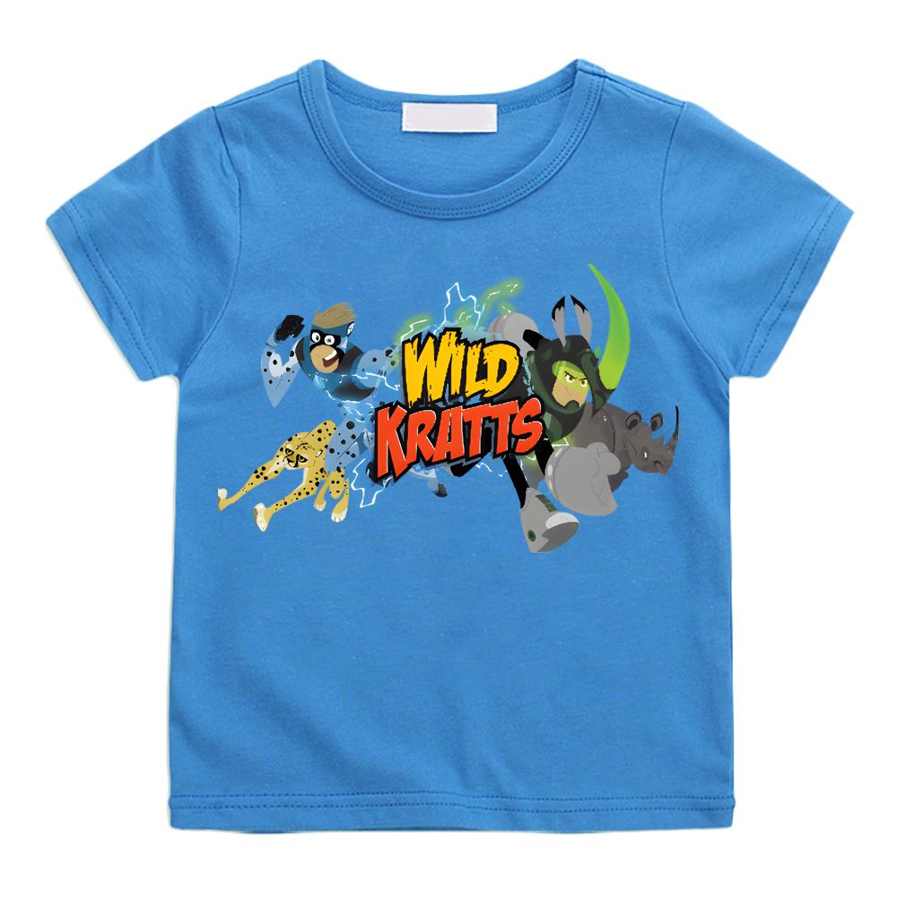Wild Kratts Pony RainbowDash Cartoon T-shirt 100% Short Sleeve Tshirt Camisetas Cotton Anime Tee-shirt Kawaii Children Clothing