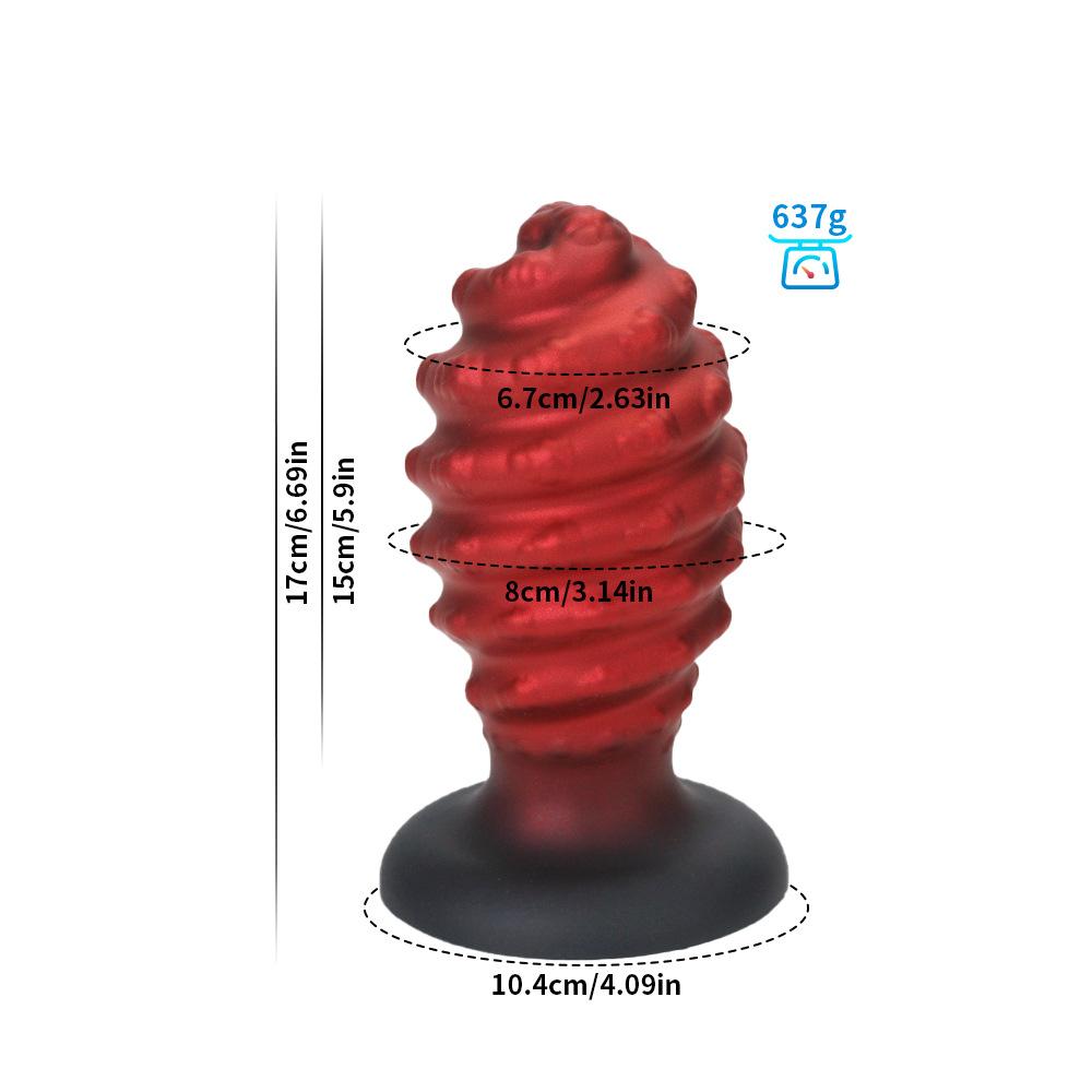 Classic Spiral Shaped Dildo Rear Anal Plug Stick Female Silicone Masturbator Adult Products Male Anal Plugs