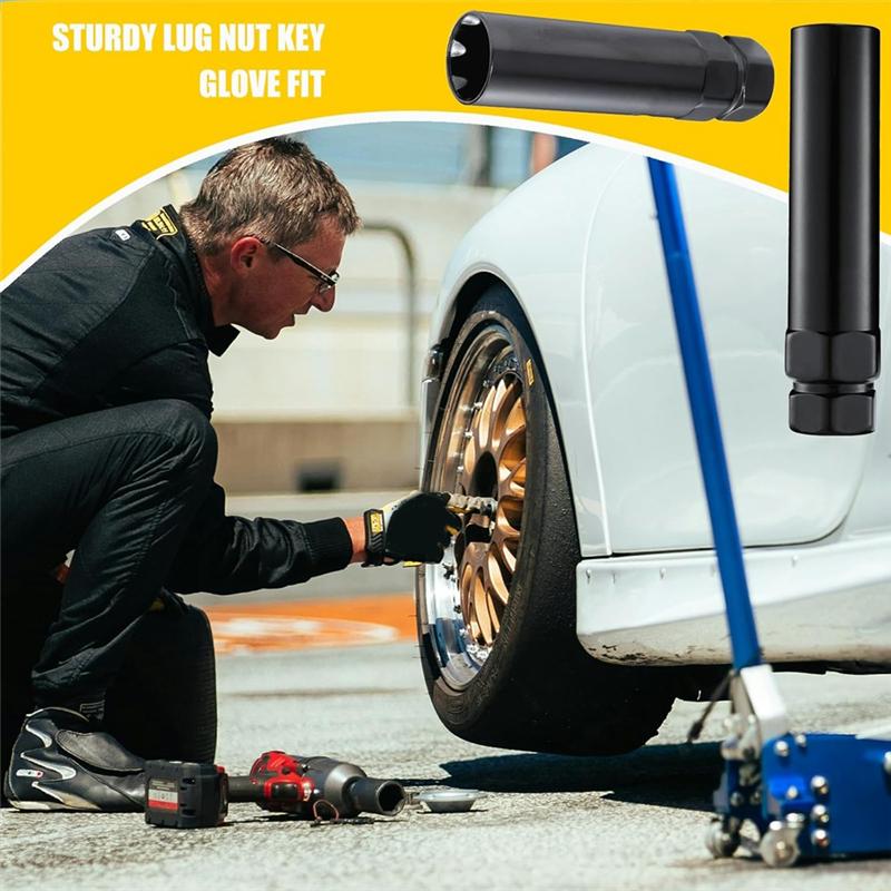 AD23-7 Spline Lug Nut Key 6 Spline Lug Nut Socket Removal Tool, 2 PCS Dual Hex Drive Aftermarket Wheel Lock Key Replacement