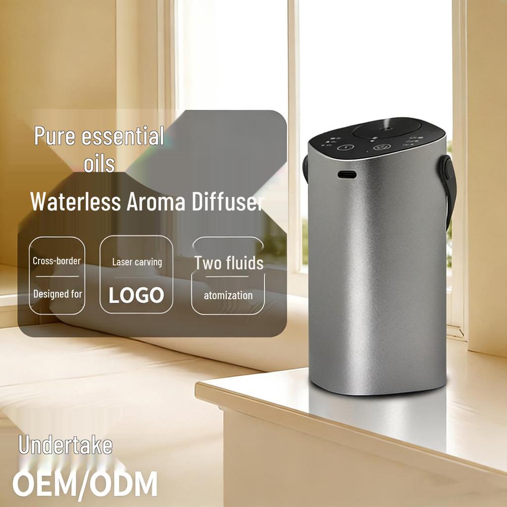 USB Portable Waterless Essential Oil Diffuser – Automatic Cold Aroma Diffuser for Car & Home with Two-Fluid Spray Technology
