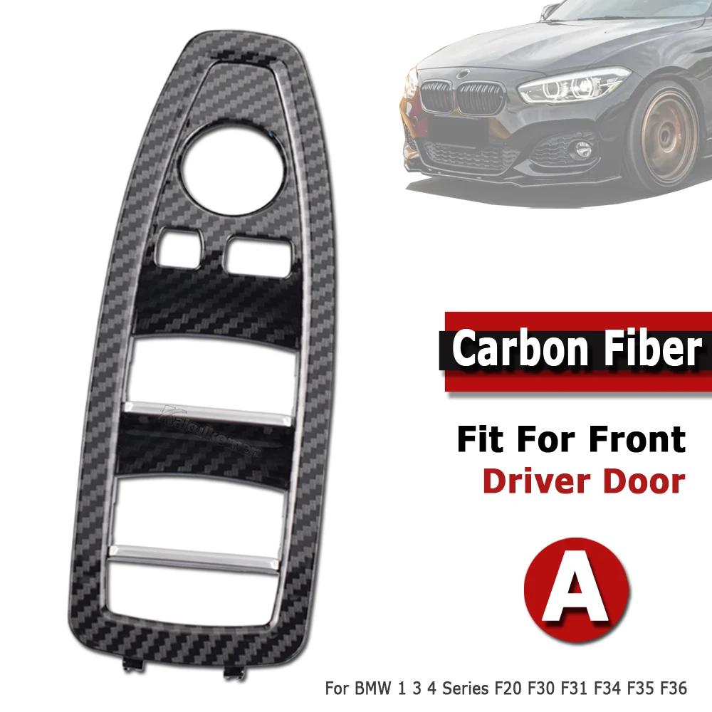 Interior Door New Carbon Fiber Window Regulator Switch Panel Trim Cover Replacement For BMW 1 3 4 Series F20 F30 F31 F34 F35 F36