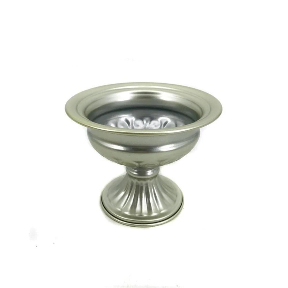 

Ornaments Retro Flower Vase Metal Elegant Urn-shaped Vase Luxury High-footed Flower Pots Party