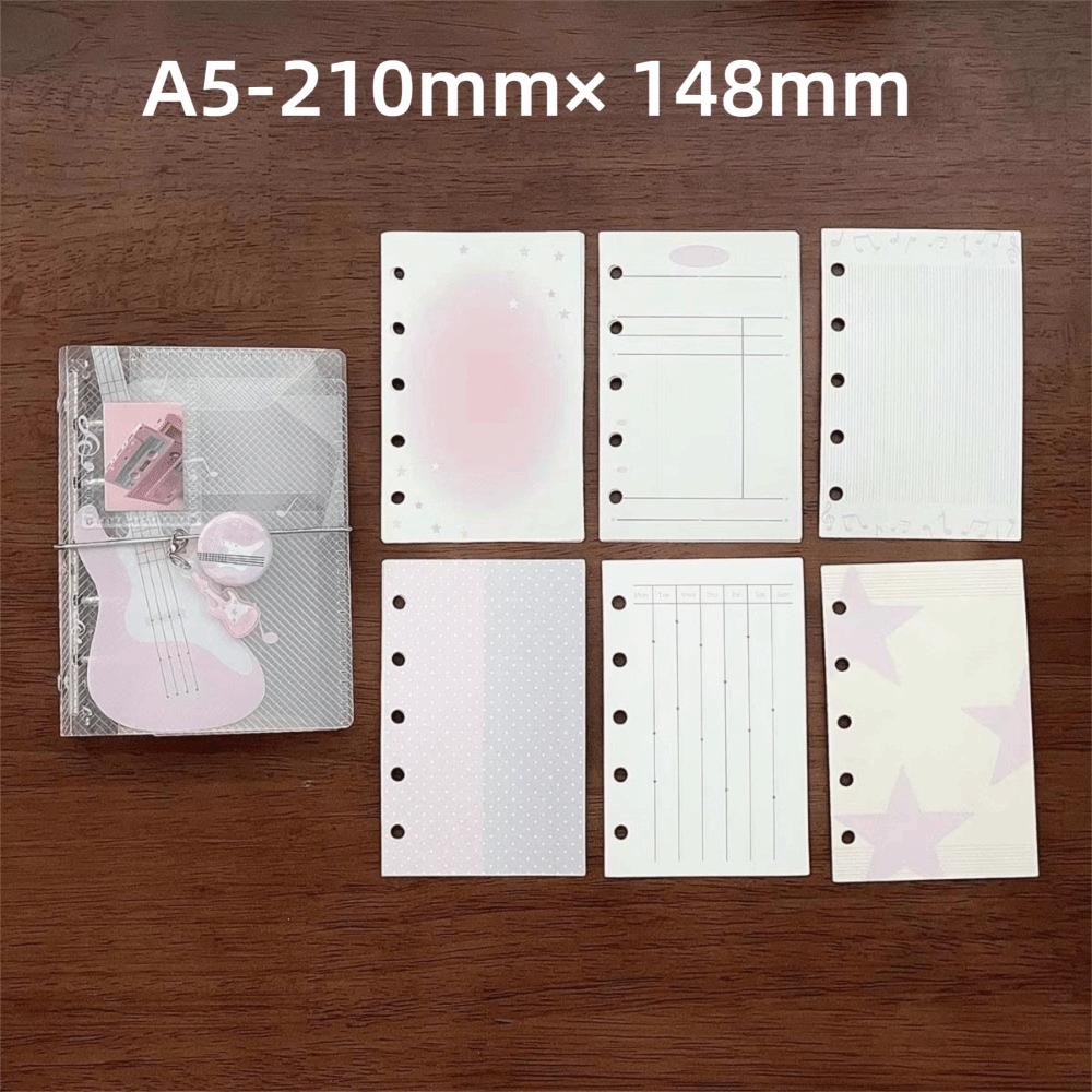 Scrapbook M5 Ordnerseiten Musikthema Innenseite Kartenordner Fotoalbum Ordner Nachfüllung Transparente Seiten Kartenorganisator