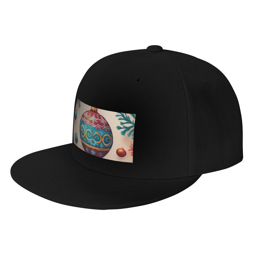 Fashion Christmas OrnaUnisext Flat Brim Sun Hat Cycling And Running Cap Womens