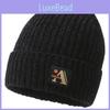 A Printing Letter Beanie Caps Solid Color Knitted Hat Windproof Gifts Fashion