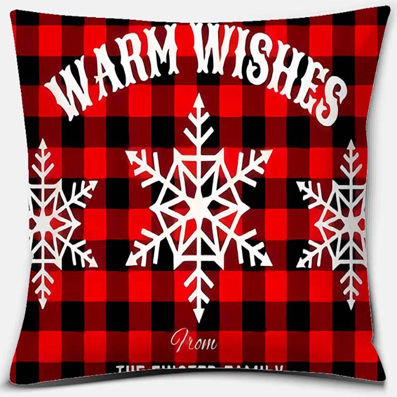 Christmas Gifts, Santa Claus, Deer, Christmas Greetings, Merry Christmas Series Pattern Pillowcase Party Pillowcase Decoration