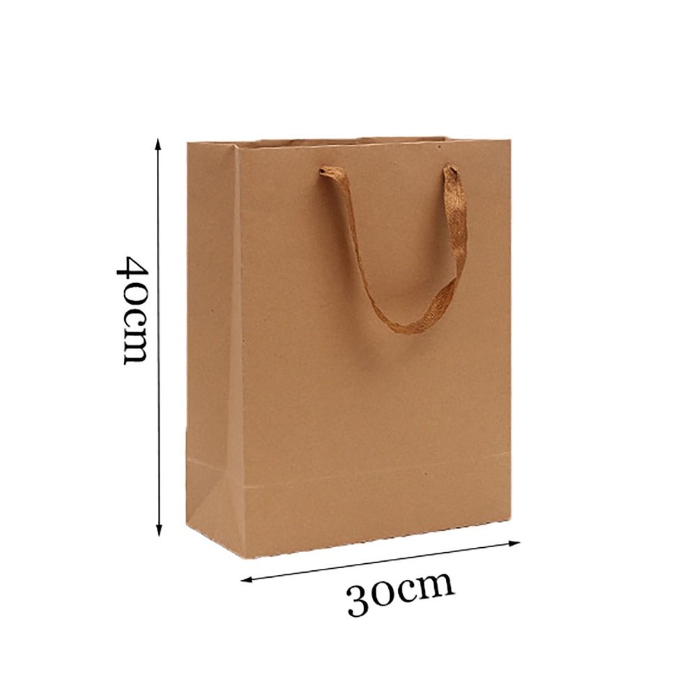 

with Handles Gift Bags 10 Sizes Shopping Handbag Durable Kraft Paper Bags Home Decor 40x30cm-Vertical