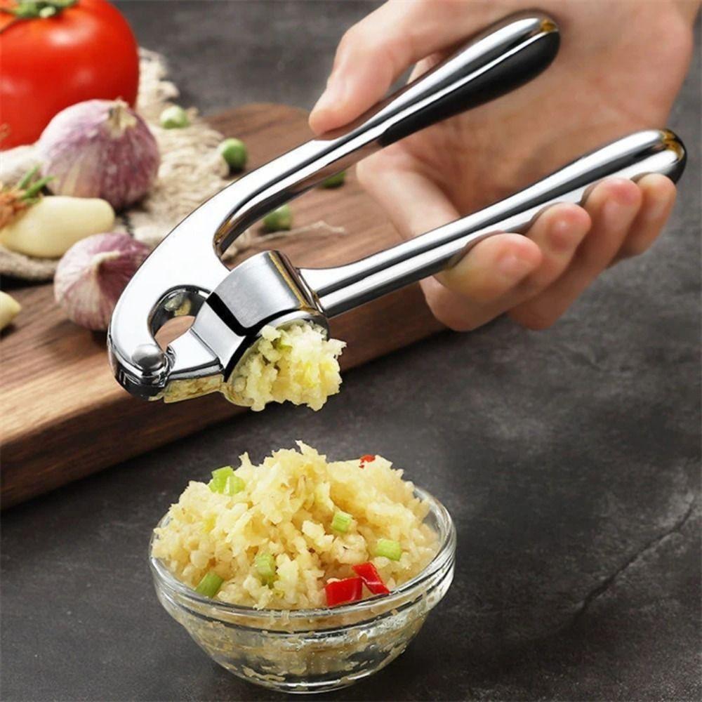 Ergonomic Handle Kitchen Garlic Press Manual Garlic Mincer Tool  Kitchen Accessories