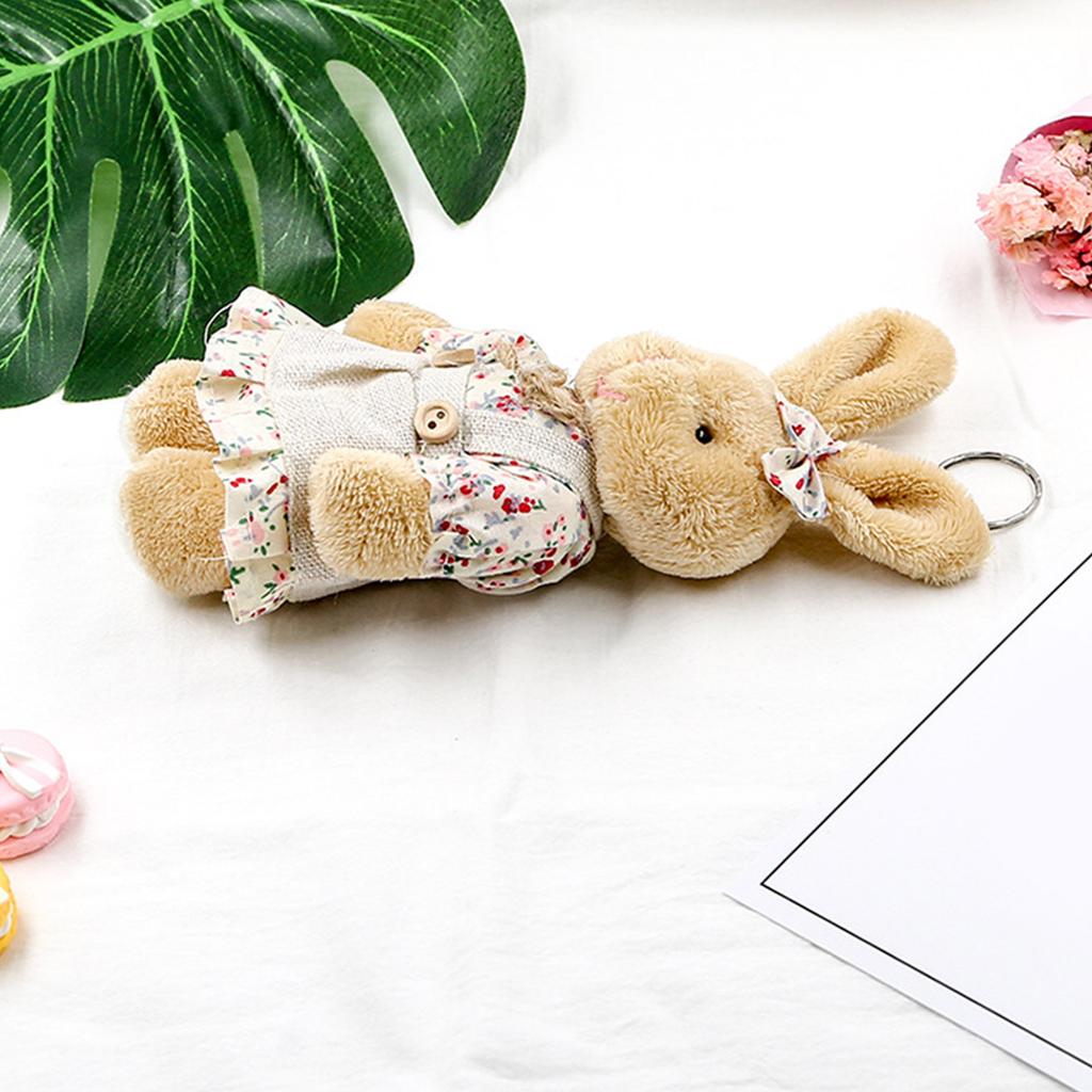 Bear Keychain Tiny Plush-Bear Keyring Party Favor Decorations for Boy Girl Wedding Birthday Keyring Funny Key-Holder