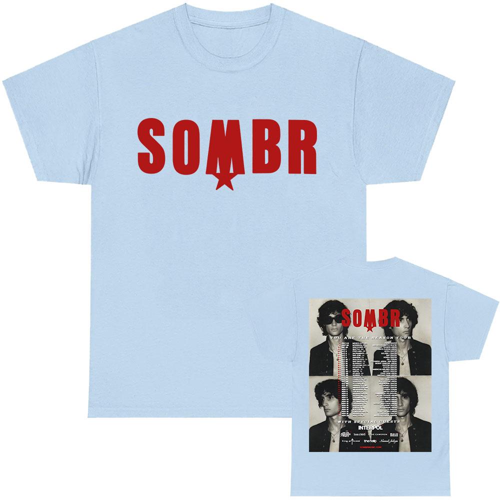 Sombr You Are The Reason Tour 2026 T-shirt Summer Short Sleeve 100%Cotton Unisex Streetwear Tees O-neck Fashion Design Print Tshirts Anime T-shirt