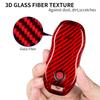 ADY4   Real Carbon Fiber Key Fob Cover with Keychain Fits Porsche Macan 4 EV Electric Model 2024 2025 Taycan 2022 Key Shell Accessories
