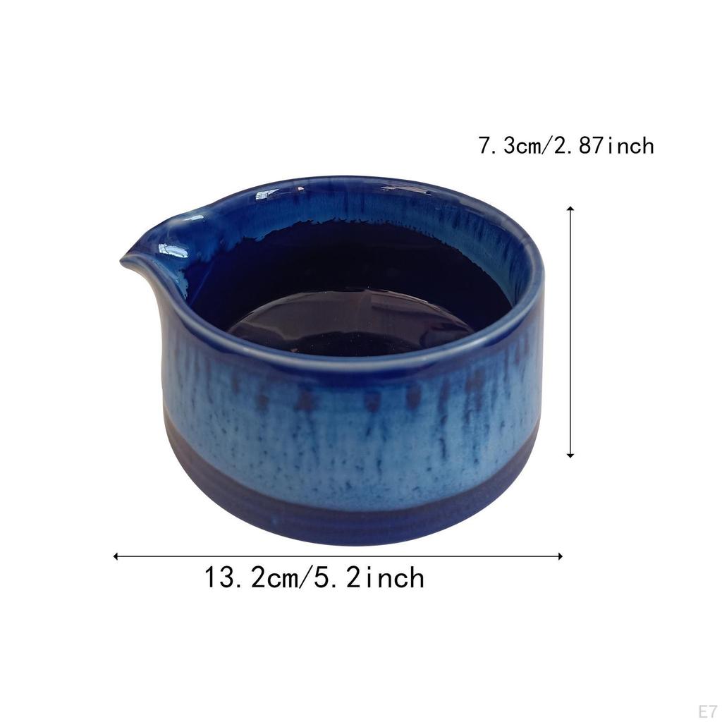 Ceramic Bowl for Matcha Preparation with Spout, Ideal Tea Gatherings