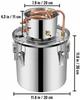Alambic Wine Distiller Alcohol Moonlight 5 Gal DIY Still Stainless Steel Home Brewing