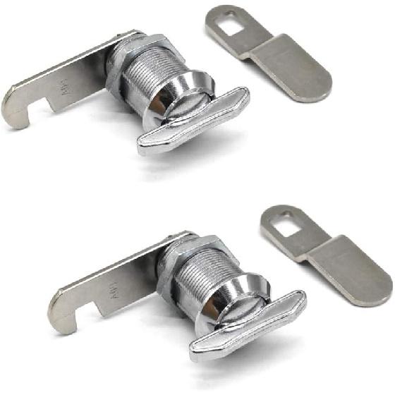 2Pcs Thumb Operated Cam Lock 7/8  Non-Locking Compartment Lock For RV, Camper, Vehicles, Storage 7/8