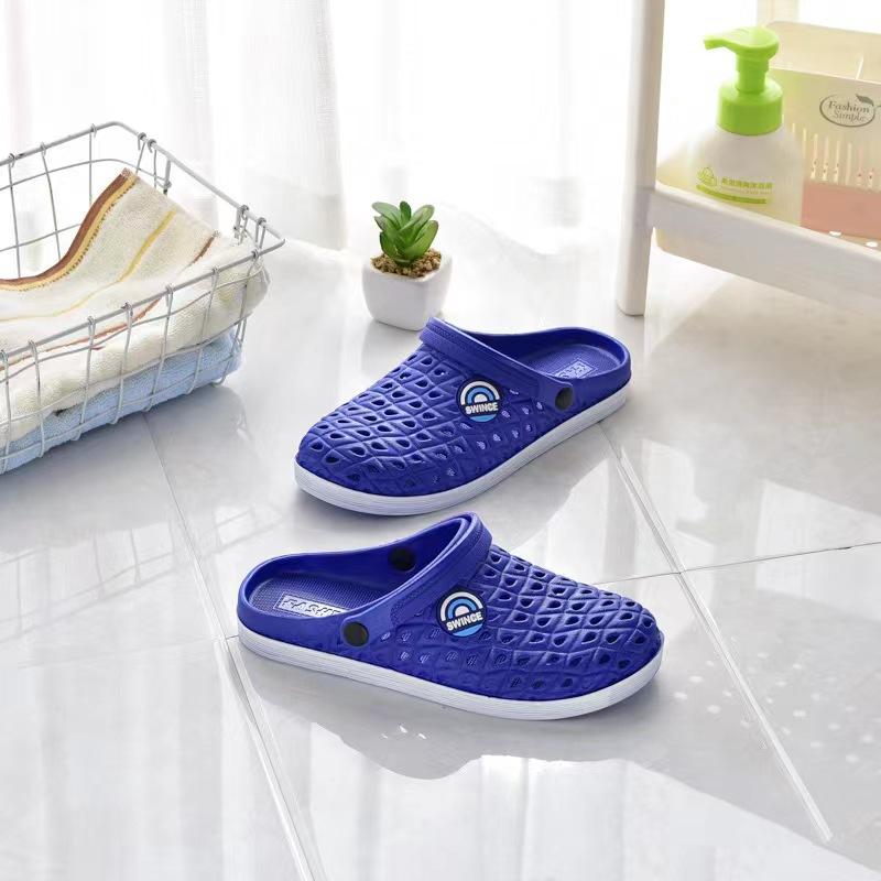 

Мужская обувь, повседневные сабо без шнуровки, новинка 2022 года, летние открытые водные сандалии, дышащие легкие тапочки, шлепанцы, большой размер 40–44 41 синий