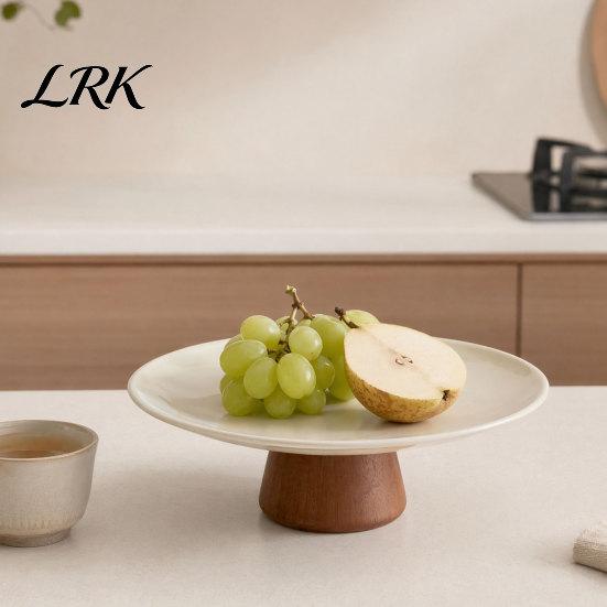Stylish Dessert Dish Stainless Steel Fruit Plate for Kitchen Counter, Modern Pedestal Serving Elegant Tray, Multi-use Platter Dining Table Home Decor