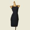 French style Gao Ding Double-Shoulder Strap Narrow Shoulder Dress Western Style Sexy Slim fit Sheath Knitted Foreign Trade Original Order Short dress