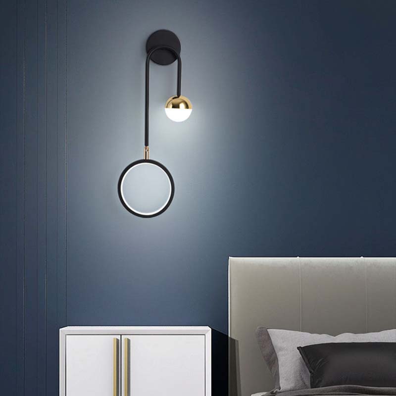 Lampă de perete de noptieră pentru dormitor scandinav simplu de lux, personalitate creativă, perete de fundal pentru living, noptiere pentru dulap TV