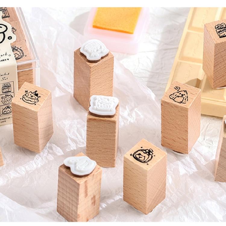 Wood Rubber Stamp Lovely Cats Stamp Animal Stamp Decorative Stamp Cartoon Dogs Stamp