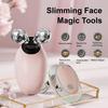 Microcurrent Facial Roller V-Shape Massager for Anti-Aging & Lymphatic Drainage Rechargeable Skin Tightening Device
