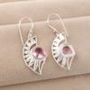 Natural Pink Morganite Gemstone 925 Sterling Silver Women Jewelry Pretty Earring 1.5" CE-26-13