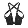 Faux Leather Armor Wallet Adjustable Underarm Shoulder Holster Chest Pouch Anti Pickpocket Wallet Phone Bag for Men Travel Camping Hiking