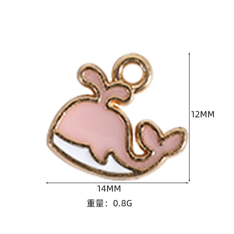 Alloy Pendant Accessories Starfish Sea Shell Gold Necklace Platinum Plated Cartoon Printing Electroplated Handmade Red Wine Rings