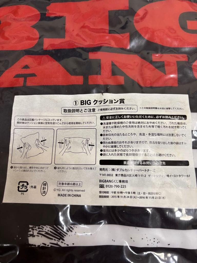 [USED] BIGBANG Cushion Award