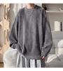 Men's Velvet Chenille Stripe Hoodie, Autumn/Winter, Warm Round Neck, Trendy American Style Pullover.