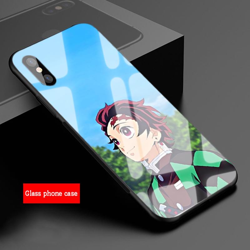 

Чехол для телефона из закаленного стекла Demon Slayer для iPhone 12 11 Pro Max 5 6 7 8 PLUS X XS XR XSMax Shell 12Pro iphone12 Pro Max