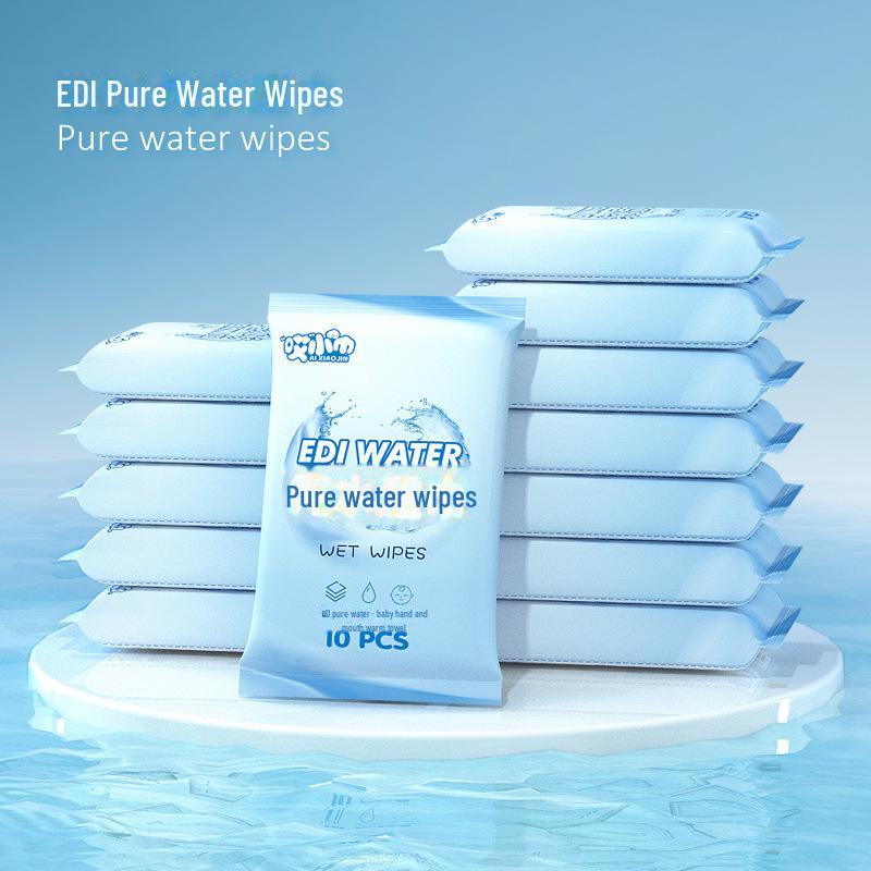 10-Pack Baby Wet Wipes - Non-Woven, Small, Ideal for Maternal and Child Care