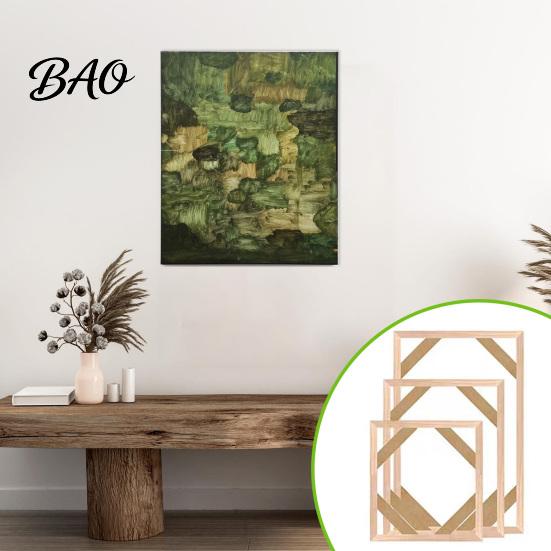 Artistic Wall Decor Wood Painting Frame, Easy to Install Wooden Strips DIY Self Assembly Kit, Custom Picture Framing Decorative Display Holder for Oil