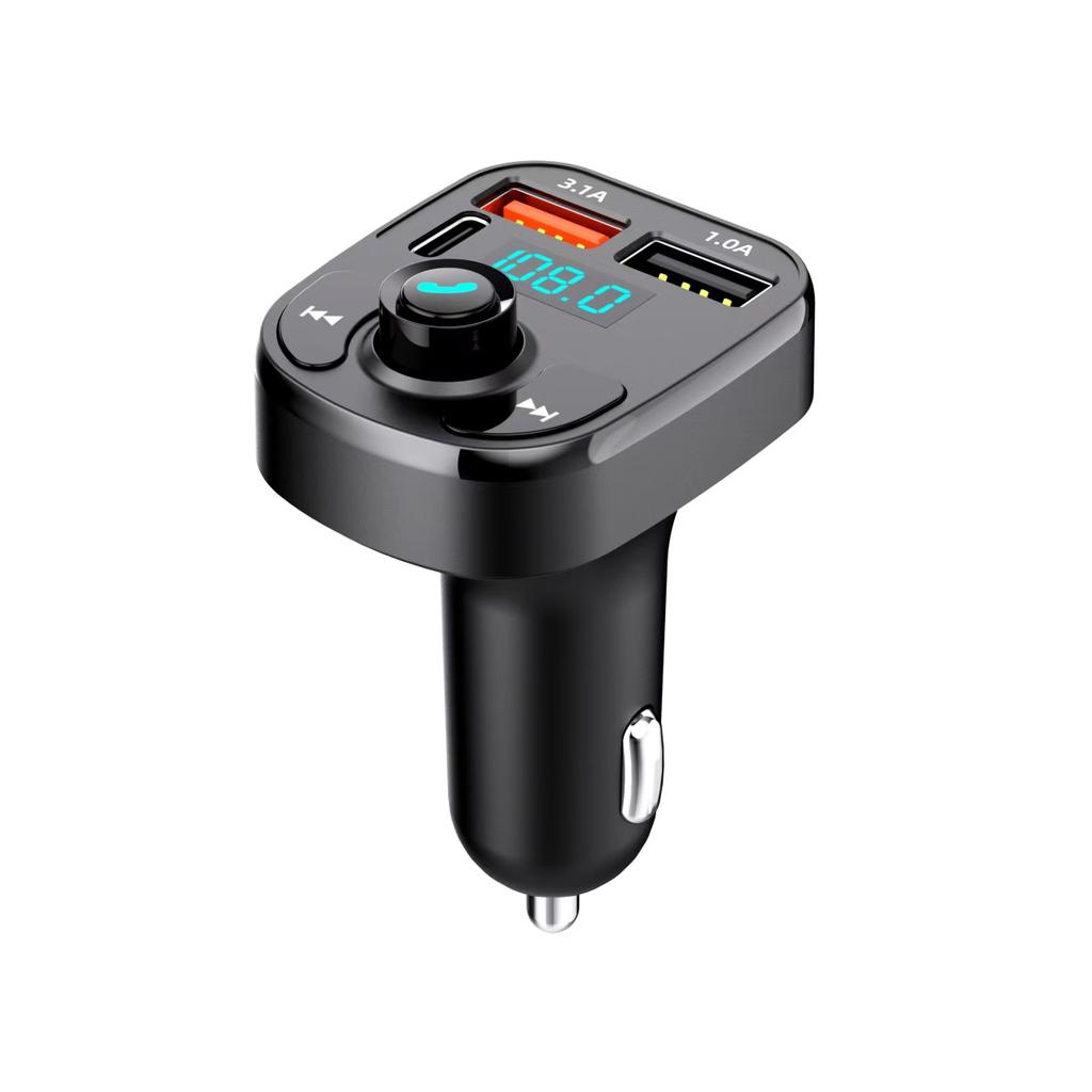 Multifunctional Dual USB Port Car Charger Wireless Bluetooth 5.0 FM Transmitter Music Adapte Hands-Free Car Kit Radio Receiver