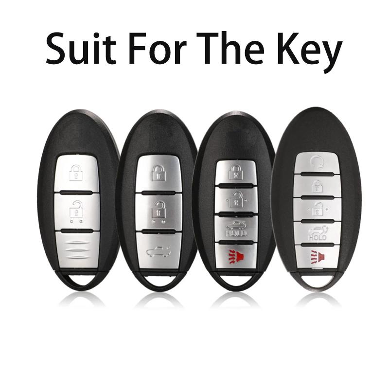 Fit For Nissan Altima Auto Model Fit For Cube Juke Versa Note X-Trail Qashaqai Sunny Juke Smart Auto Key Fob Cover Case Key Ring Auto Accessories