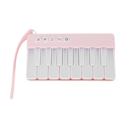 Portable Piano Electronic Keyboard Piano Music Instrument Toy with Colorful Lights Demo Songs for Kids Toddles Gift Pink