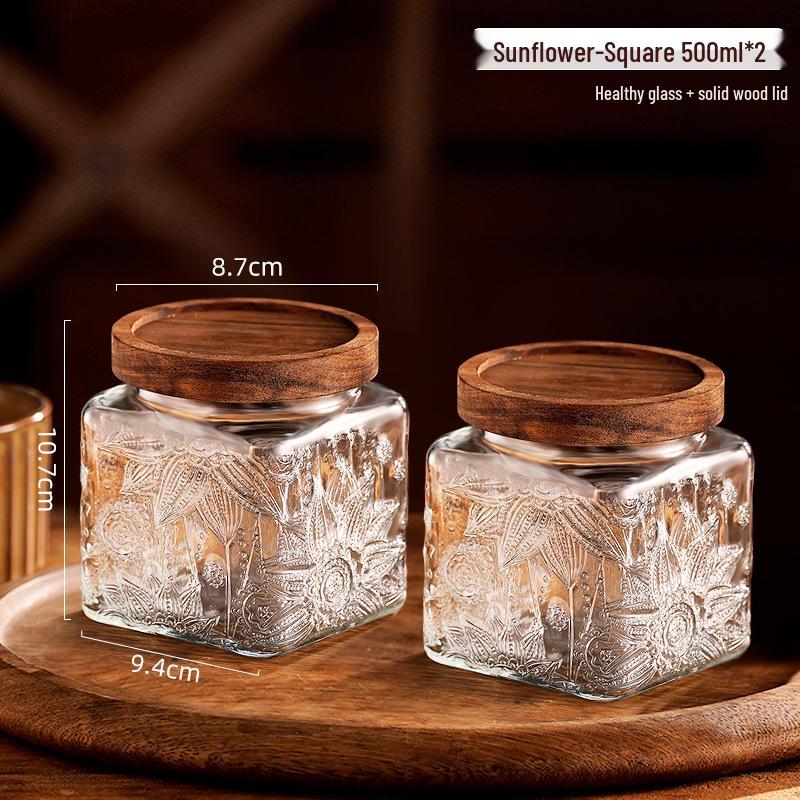 Luftdichtes Glasvorratsglas für Snacks, Trockenfrüchte, Tee, Zucker und Getreide