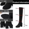 Boots Over The Knee For Women Size 12 Mid-Calf Knee-High Boots Winter Long Warm Shoes Retro Knee High Boots Women Wide Calf