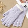 Warm Full Finger Gloves Thumb Opening Women's Mittens Gifts Knitted Gloves  Winter Commuting
