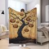 Halloween Tree Blanket Microfiber Flannel Cover Blanket Bedroom Living Room Sofa Soft And Comfortable Home Decoration