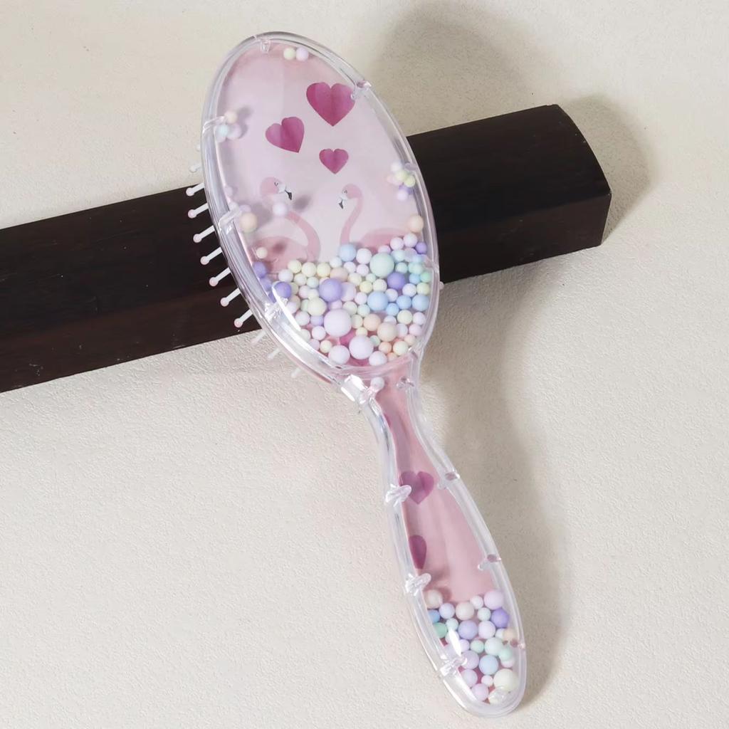 Niedlicher Cartoon-Kamm Kopfhautmassage Luftkissen Haarbürste Damenhaarkamm tragbares Werkzeug Speziell für Echthaarperücken