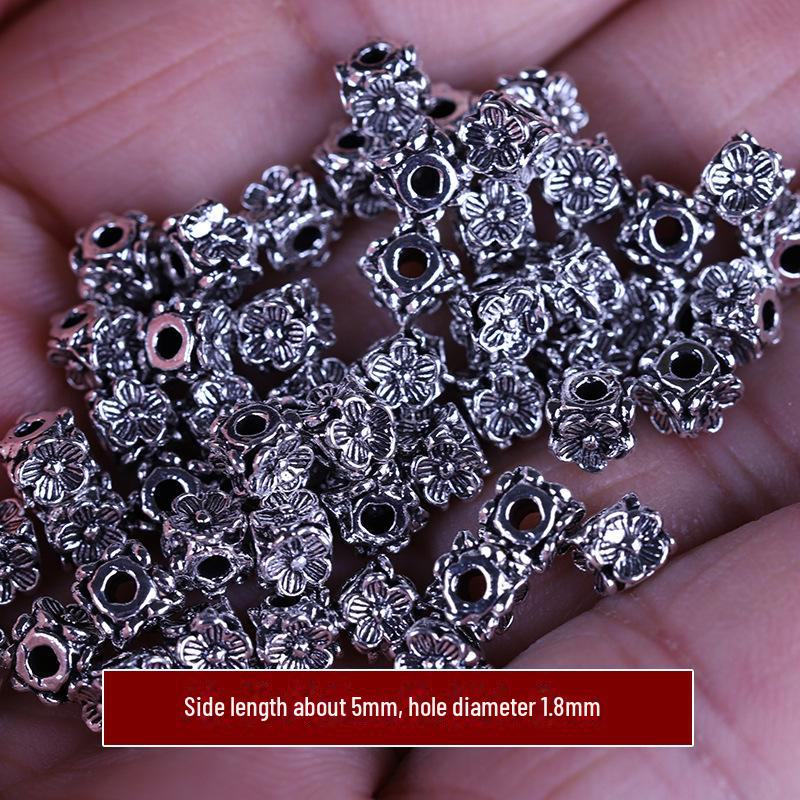 

Бусины из тибетского серебра в форме цветка: Аксессуары для подвесок и браслетов своими руками