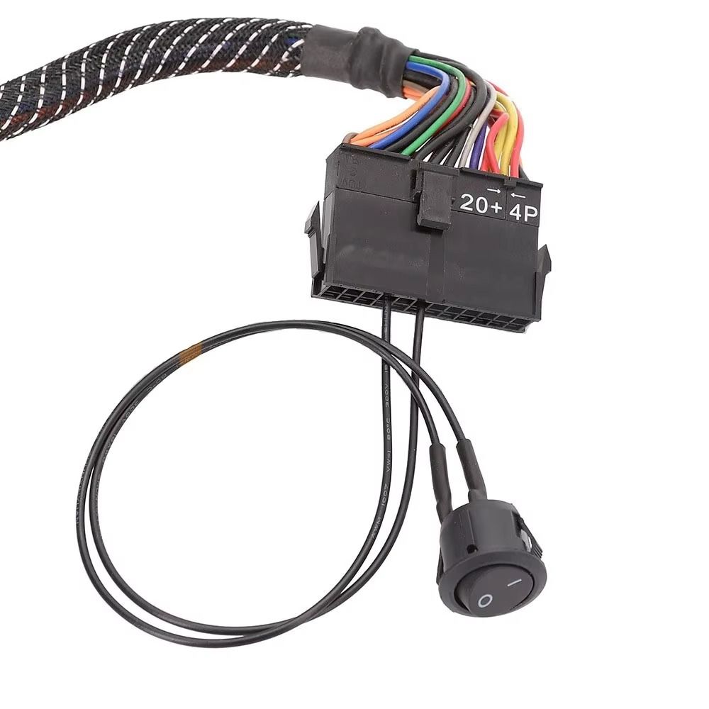 24 Pin PSU Power Supply Starter Quick Test ATX Power Jumper Cable Power Supply Switch  Computer